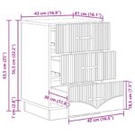 vidaXL Nočný stolík Biela 43 x 41 x 63,5 cm Kompozitné drevo – Obrázok 9