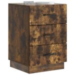 vidaXL Nočný stolík Dymový dub 43 x 41 x 63,5 cm Kompozitné drevo – Obrázok 2
