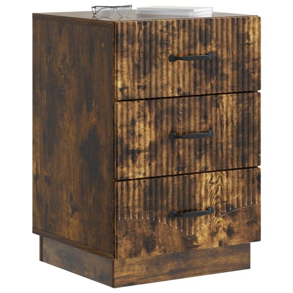 vidaXL Nočný stolík Dymový dub 43 x 41 x 63,5 cm Kompozitné drevo – Obrázok 2