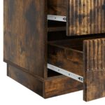 vidaXL Nočný stolík Dymový dub 43 x 41 x 63,5 cm Kompozitné drevo – Obrázok 8