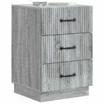 vidaXL Nočný stolík Sivá sonoma 43 x 41 x 63,5 cm Kompozitné drevo – Obrázok 2