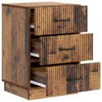 vidaXL Nočný stolík Staré drevo 43 x 41 x 63,5 cm Kompozitné drevo – Obrázok 3