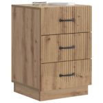 vidaXL Nočný stolík Dub artisan 43 x 41 x 63,5 cm Kompozitné drevo – Obrázok 2
