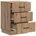 vidaXL Nočný stolík Dub artisan 43 x 41 x 63,5 cm Kompozitné drevo – Obrázok 3