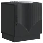 vidaXL Nočný stolík 2 pcs Čierna 43 x 34,5 x 47 cm Kompozitné drevo – Obrázok 2