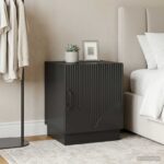 vidaXL Nočný stolík 2 pcs Čierna 43 x 34,5 x 47 cm Kompozitné drevo – Obrázok 12