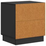 vidaXL Nočný stolík 2 pcs Čierna 43 x 34,5 x 47 cm Kompozitné drevo – Obrázok 7