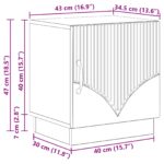 vidaXL Nočný stolík Sivý Sonoma 43 x 34,5 x 47 cm Kompozitné drevo – Obrázok 9
