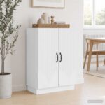 vidaXL Servírovacia skriňa Biela 66 x 34,5 x 87 cm Kompozitné drevo