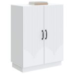 vidaXL Servírovacia skriňa Biela 66 x 34,5 x 87 cm Kompozitné drevo – Obrázok 3