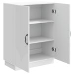 vidaXL Servírovacia skriňa Biela 66 x 34,5 x 87 cm Kompozitné drevo – Obrázok 5