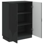 vidaXL Servírovacia skriňa Čierna 66 x 34,5 x 87 cm Kompozitné drevo – Obrázok 5