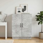 vidaXL Servírovacia skriňa Betónovo sivá 66 x 34,5 x 87 cm – Obrázok 4