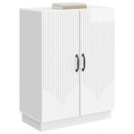 vidaXL Servírovacia skriňa Biela s vysokým leskom 66 x 34,5 x 87 cm – Obrázok 3