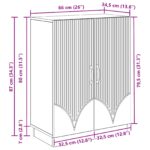 vidaXL Servírovacia skriňa Staré drevo 66 x 34,5 x 87 cm – Obrázok 11
