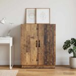 vidaXL Servírovacia skriňa Staré drevo 66 x 34,5 x 87 cm – Obrázok 4