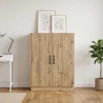 vidaXL Servírovacia skriňa Dub artisan 66 x 34,5 x 87 cm – Obrázok 4