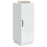 vidaXL Servírovacia skriňa Biela 33 x 34,5 x 87 cm Kompozitné drevo – Obrázok 3