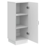 vidaXL Servírovacia skriňa Biela 33 x 34,5 x 87 cm Kompozitné drevo – Obrázok 5