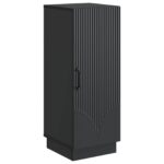 vidaXL Servírovacia skriňa Čierna 33 x 34,5 x 87 cm Kompozitné drevo – Obrázok 2