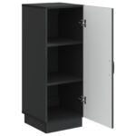 vidaXL Servírovacia skriňa Čierna 33 x 34,5 x 87 cm Kompozitné drevo – Obrázok 5