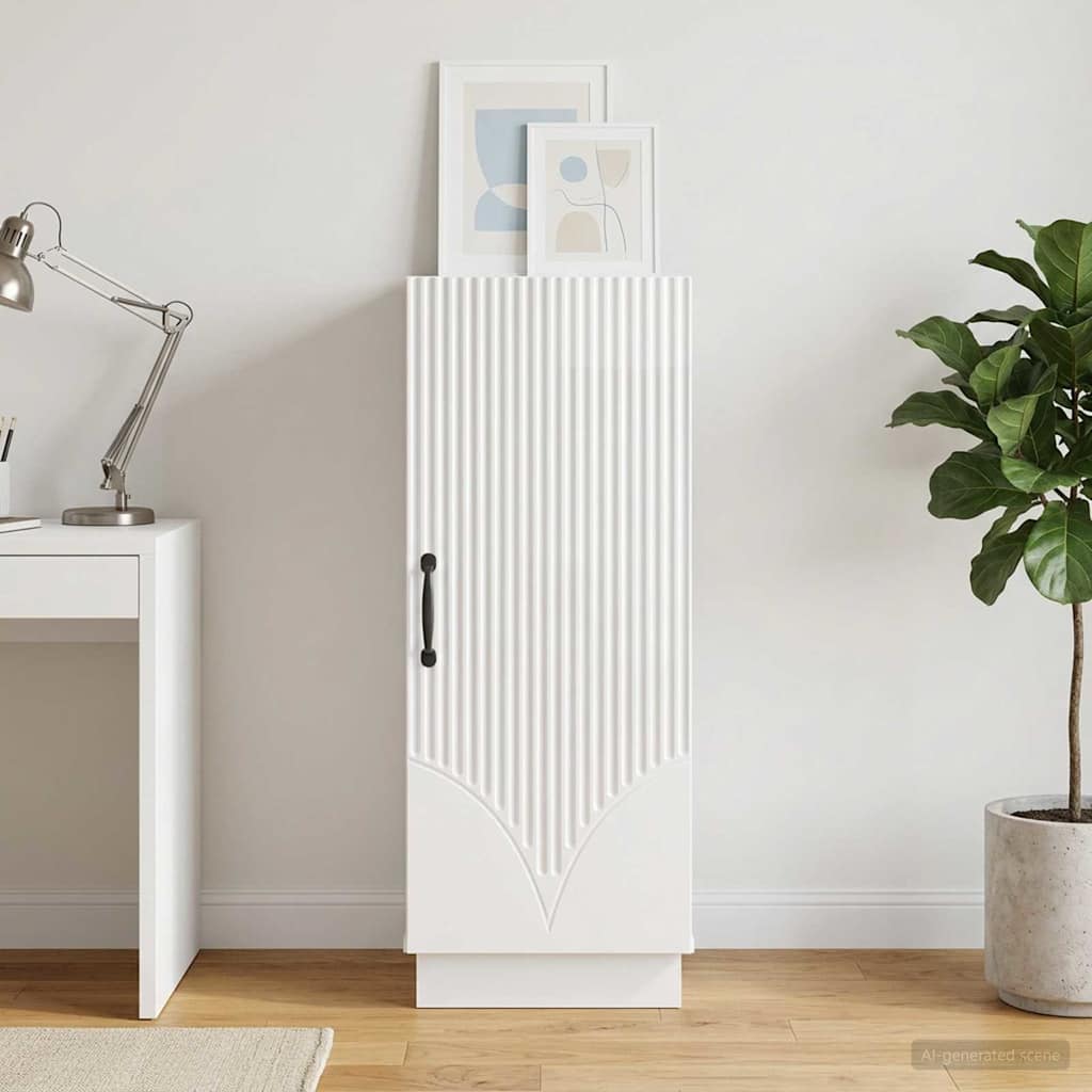 895289_1.jpg vidaXL Servírovacia skriňa Biela s vysokým leskom 33 x 34,5 x 87 cm – Obrázok 1