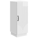 vidaXL Servírovacia skriňa Biela s vysokým leskom 33 x 34,5 x 87 cm – Obrázok 2
