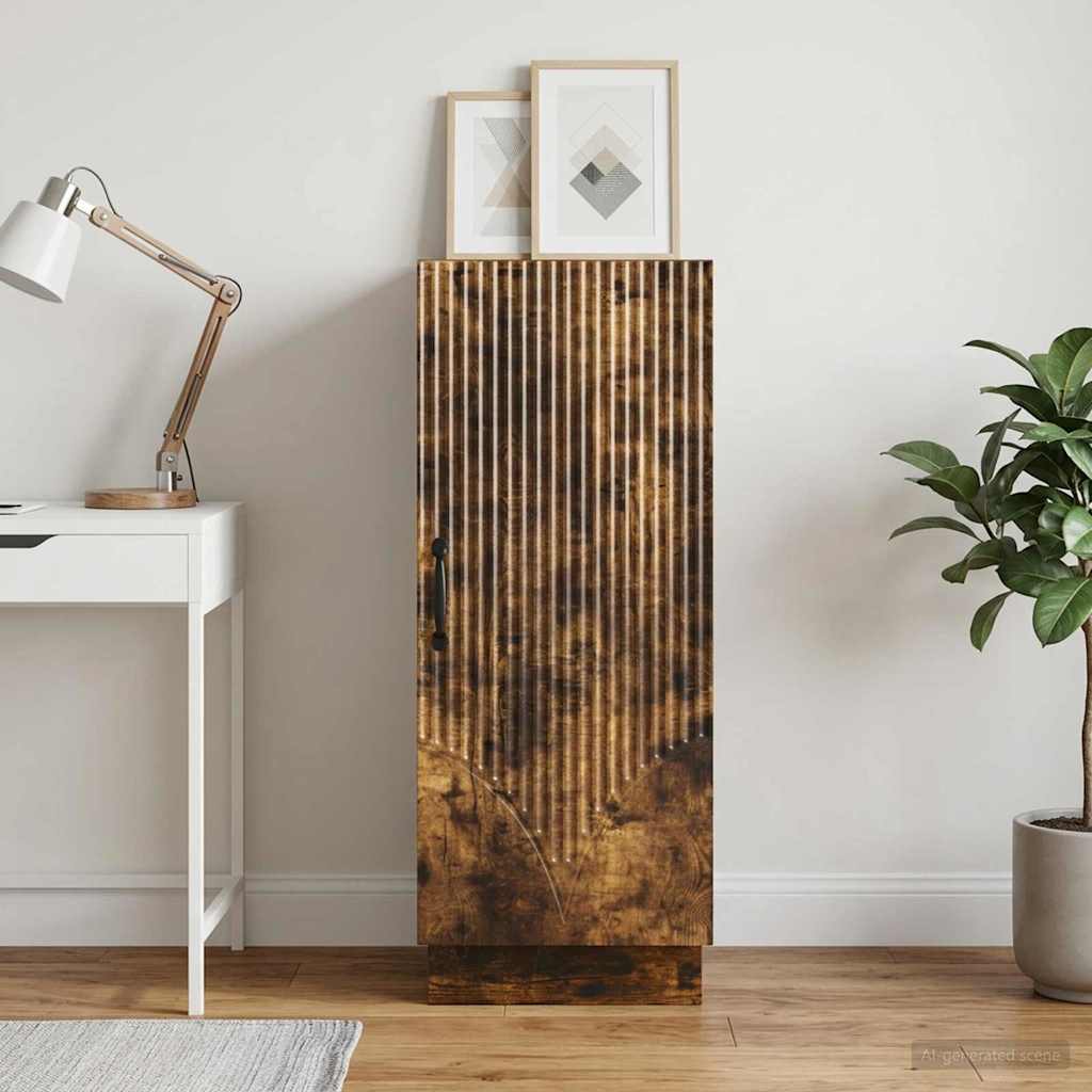 895290_1.jpg vidaXL Servírovacia skriňa Dymový dub 33 x 34,5 x 87 cm – Obrázok 1