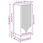 vidaXL Servírovacia skriňa Dymový dub 33 x 34,5 x 87 cm – Obrázok 11