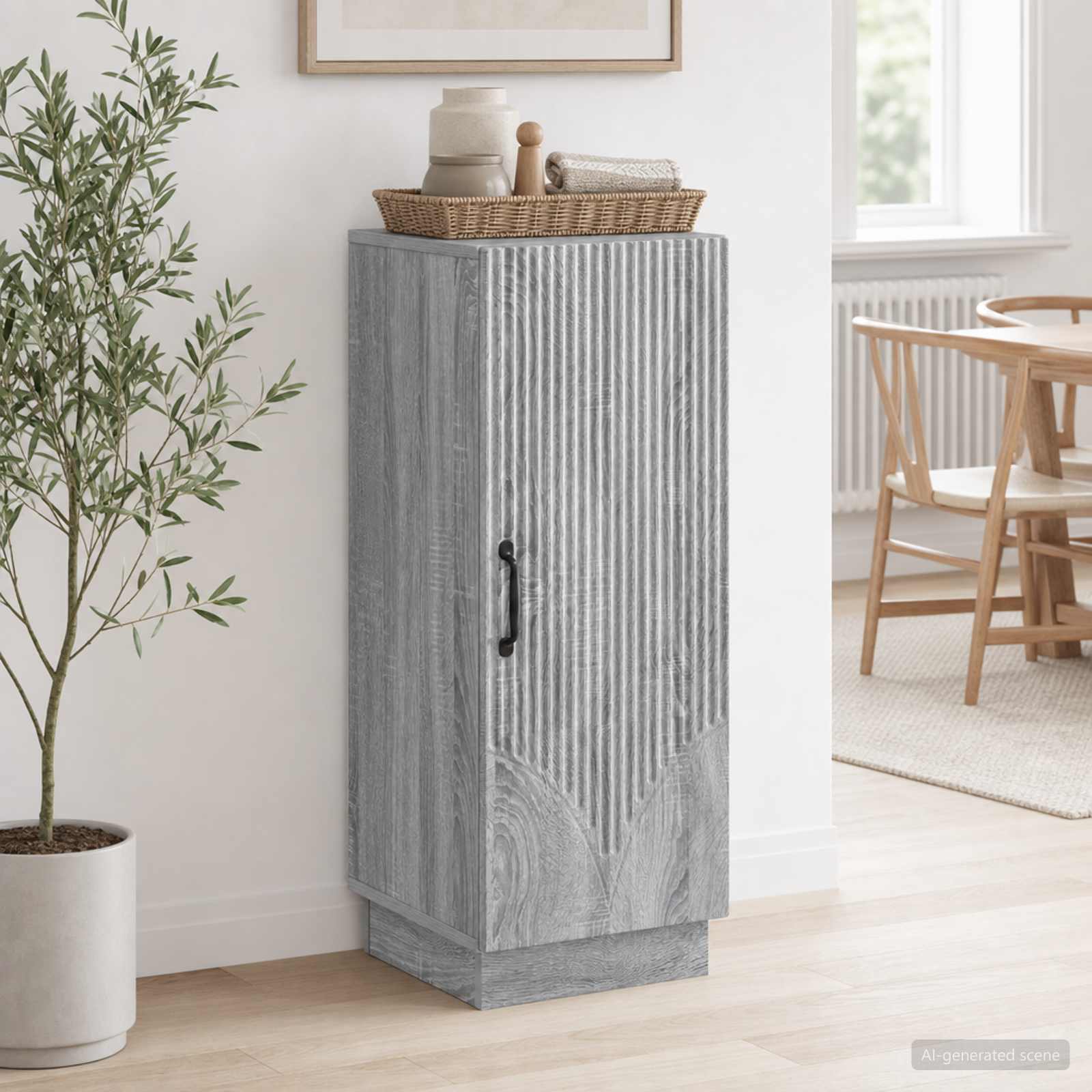 895291_1.jpg vidaXL Servírovacia skriňa Sivá sonoma 33 x 34,5 x 87 cm – Obrázok 1