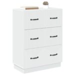 vidaXL Zásuvkový kabinet Biela 66 x 34,5 x 87 cm Kompozitné drevo – Obrázok 2