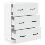vidaXL Zásuvkový kabinet Biela 66 x 34,5 x 87 cm Kompozitné drevo – Obrázok 3