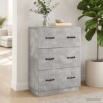 vidaXL Zásuvkový kabinet Betónovo sivá 66 x 34,5 x 87 cm – Obrázok 11