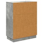 vidaXL Zásuvkový kabinet Betónovo sivá 66 x 34,5 x 87 cm – Obrázok 6