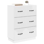 vidaXL Zásuvkový kabinet Biela s vysokým leskom 66 x 34,5 x 87 cm – Obrázok 2