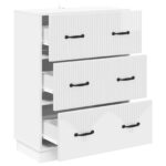 vidaXL Zásuvkový kabinet Biela s vysokým leskom 66 x 34,5 x 87 cm – Obrázok 3
