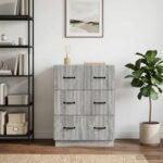 vidaXL Zásuvkový kabinet Sivá sonoma 66 x 34,5 x 87 cm – Obrázok 11