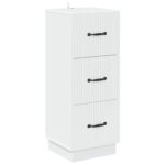 vidaXL Zásuvkový kabinet Biela 33 x 34,5 x 87 cm Kompozitné drevo – Obrázok 2