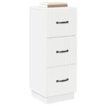 vidaXL Zásuvkový kabinet Biela 33 x 34,5 x 87 cm Kompozitné drevo – Obrázok 3