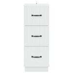 vidaXL Zásuvkový kabinet Biela 33 x 34,5 x 87 cm Kompozitné drevo – Obrázok 5