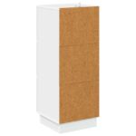 vidaXL Zásuvkový kabinet Biela 33 x 34,5 x 87 cm Kompozitné drevo – Obrázok 7