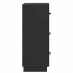 vidaXL Zásuvkový kabinet Čierna 33 x 34,5 x 87 cm Kompozitné drevo – Obrázok 5