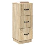 vidaXL Zásuvkový kabinet Dub sonoma 33 x 34,5 x 87 cm Kompozitné drevo – Obrázok 2
