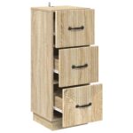 vidaXL Zásuvkový kabinet Dub sonoma 33 x 34,5 x 87 cm Kompozitné drevo – Obrázok 3