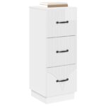 vidaXL Zásuvkový kabinet Biela s vysokým leskom 33 x 34,5 x 87 cm – Obrázok 2
