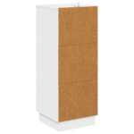 vidaXL Zásuvkový kabinet Biela s vysokým leskom 33 x 34,5 x 87 cm – Obrázok 6