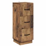 vidaXL Zásuvkový kabinet Staré drevo 33 x 34,5 x 87 cm – Obrázok 2
