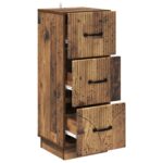 vidaXL Zásuvkový kabinet Staré drevo 33 x 34,5 x 87 cm – Obrázok 4