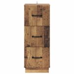 vidaXL Zásuvkový kabinet Staré drevo 33 x 34,5 x 87 cm – Obrázok 5