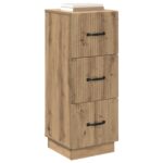 vidaXL Zásuvkový kabinet Dub artisan 33 x 34,5 x 87 cm – Obrázok 2